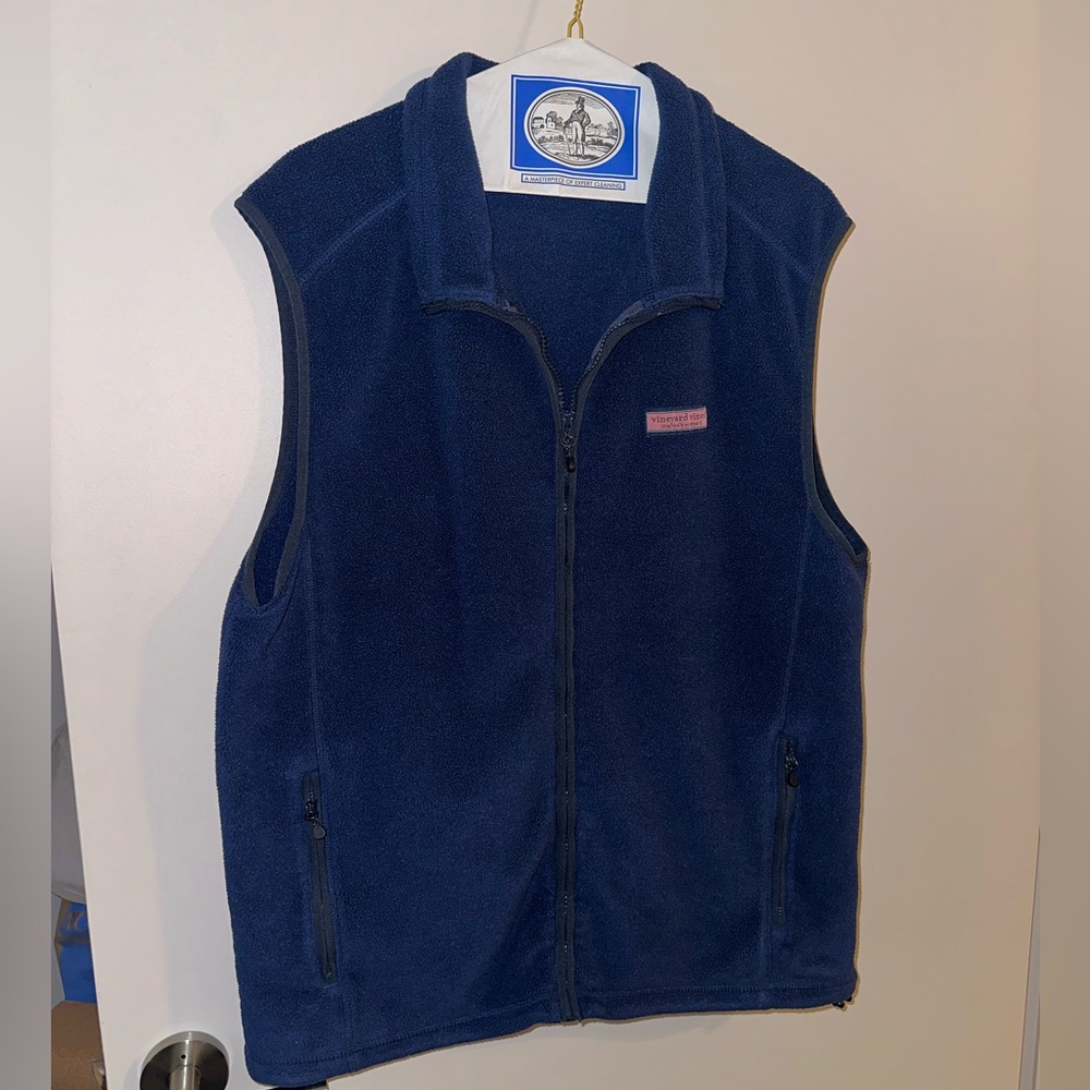 Men’s Vineyard Vines Navy Fleece Vest size L
